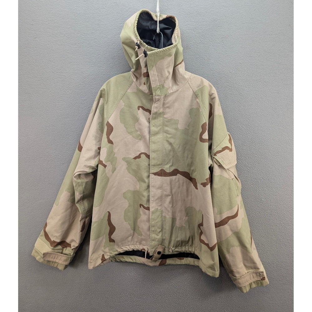 3-Color Desert Camo JSLIST Chemical Protective Jacket Men's Size M Long Ripstop